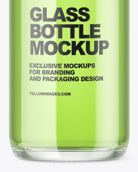 Clear Glass Bottle Mockup