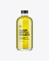Clear Glass Oil Bottle Mockup