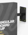 Plastic Rectangular Signboard Mockup