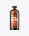 Amber Glass Bottle Mockup