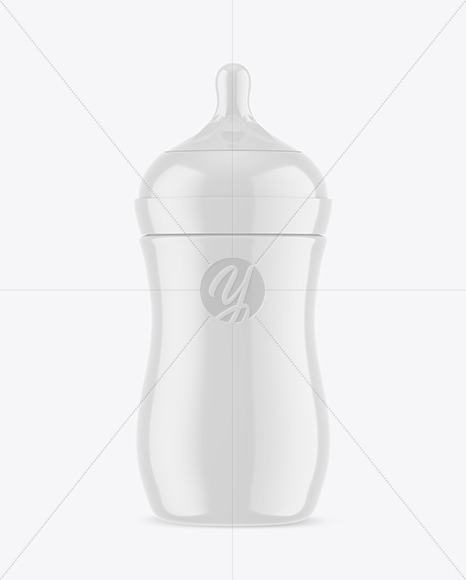 Glossy Baby Bottle Mockup