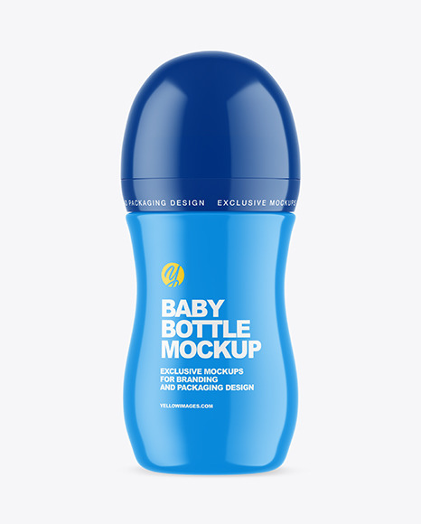 Glossy Baby Bottle Mockup