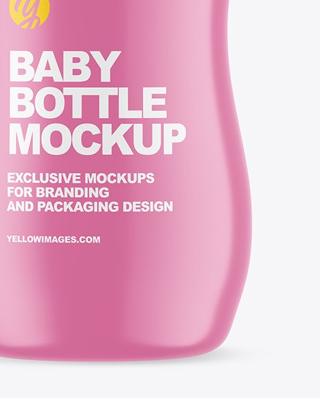 Matte Baby Bottle Mockup