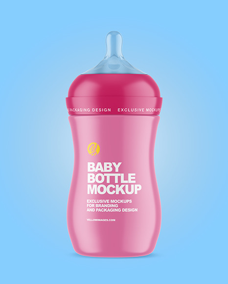 Matte Baby Bottle Mockup