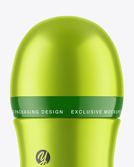 Metallic Baby Bottle Mockup