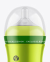 Metallic Baby Bottle Mockup