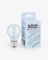 Light Bulb W/ Paper Box Mockup