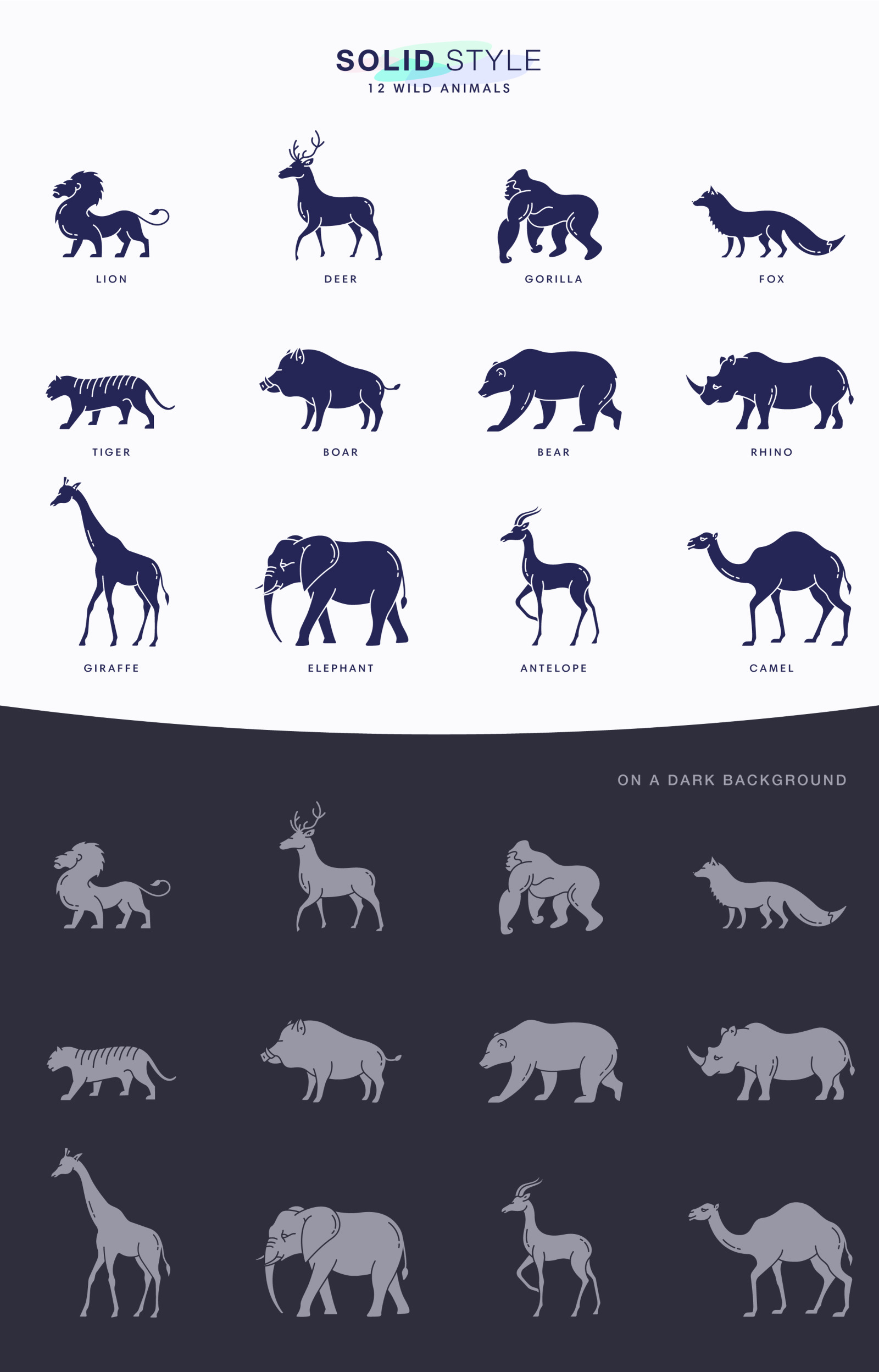 Wild Animals Icon Set