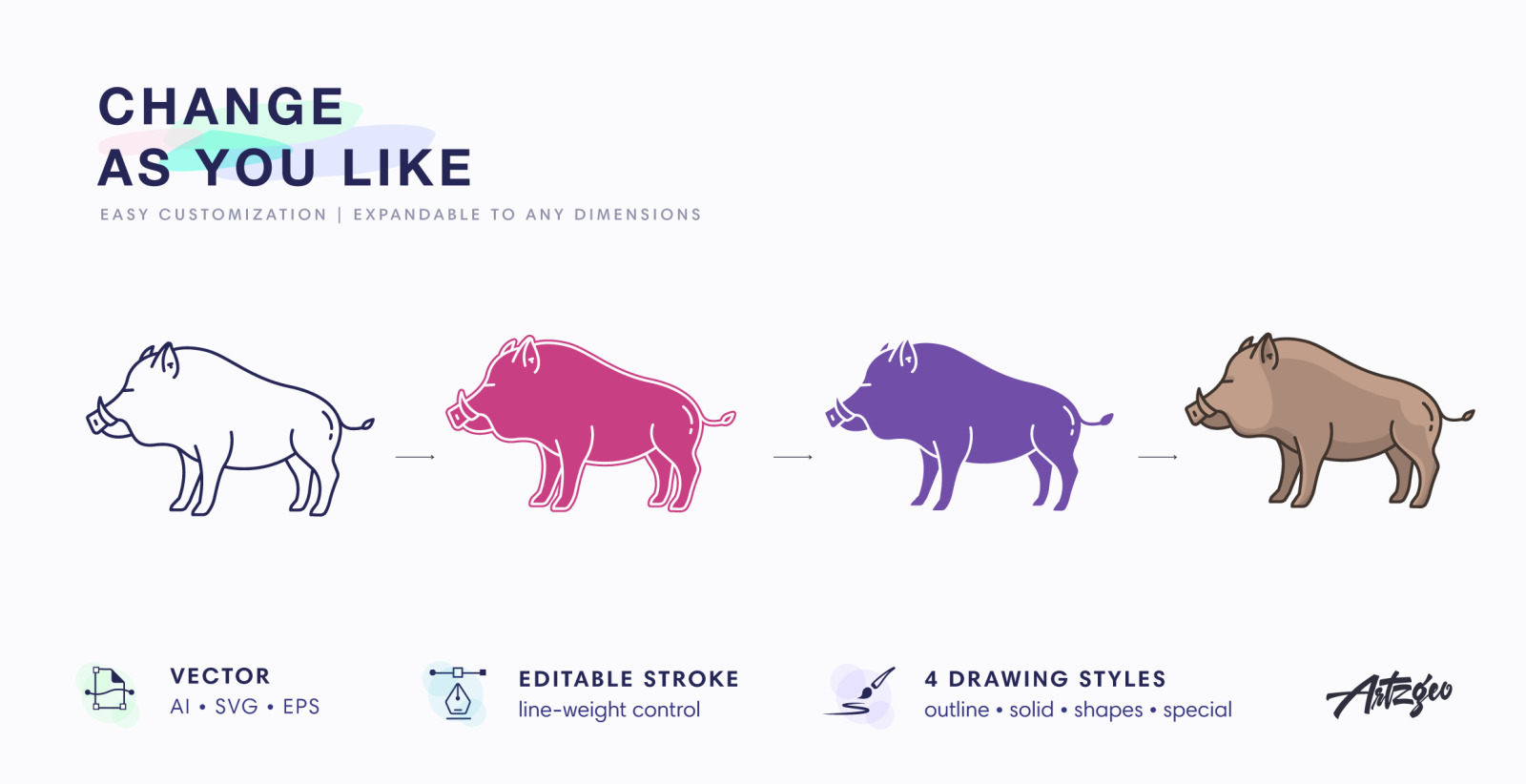 Wild Animals Icon Set