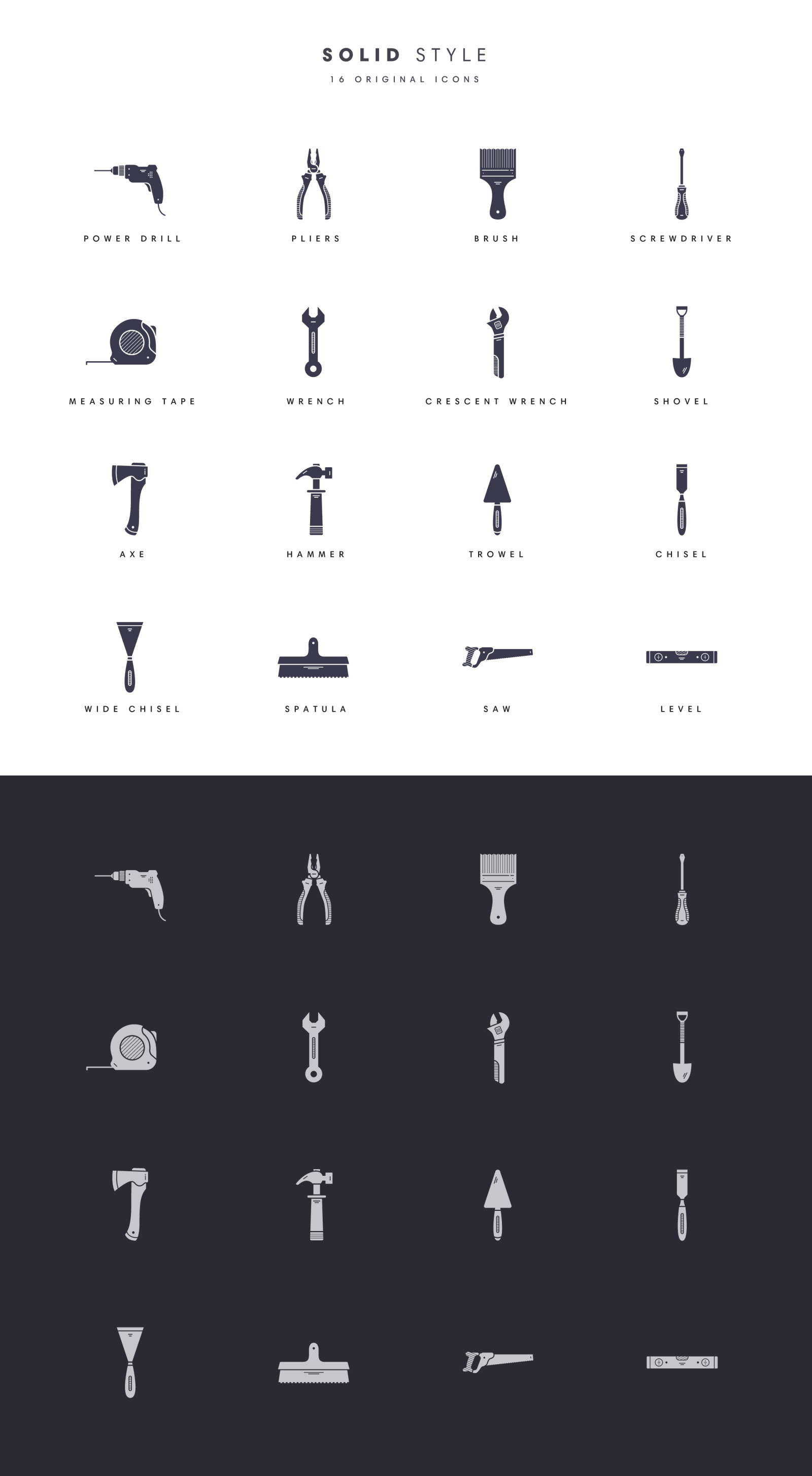 Construction tools (vector icons)