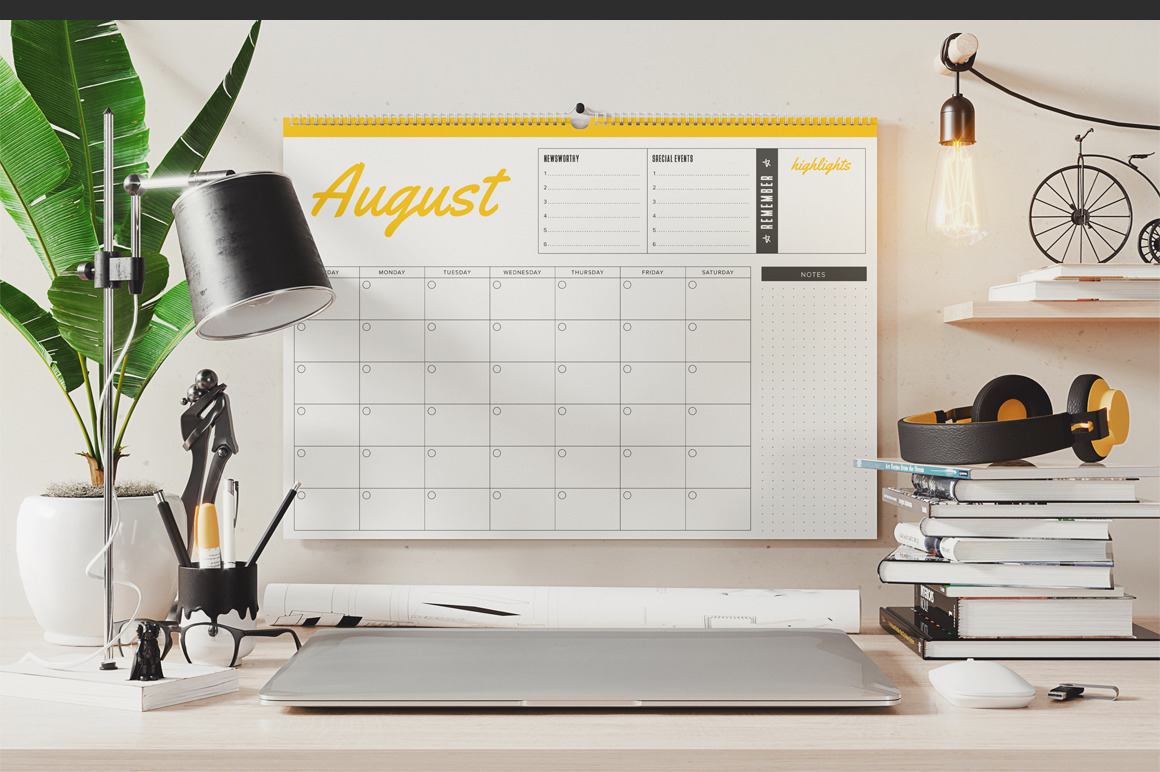 Spiral Bound Weekly Planner Mockup Spiral Bound Weekly Planner Mockup