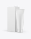 Cosmetic Tube with Box Mockup