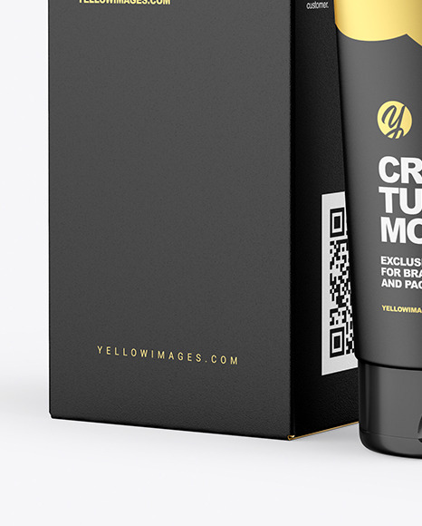 Cosmetic Tube with Box Mockup