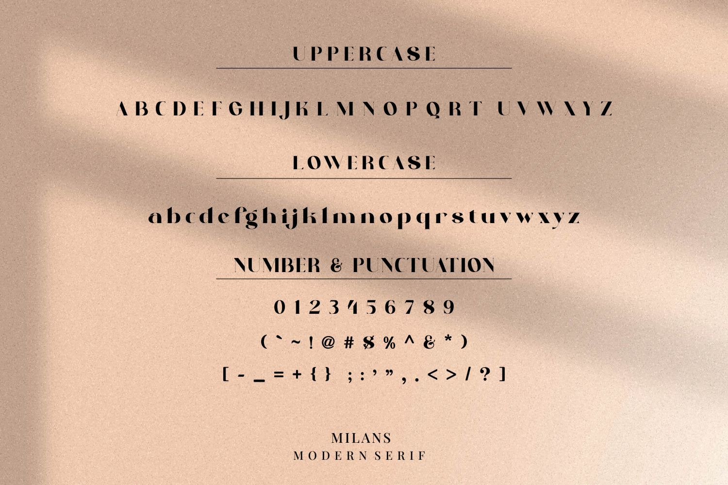 Milans_Typeface Modern Serif