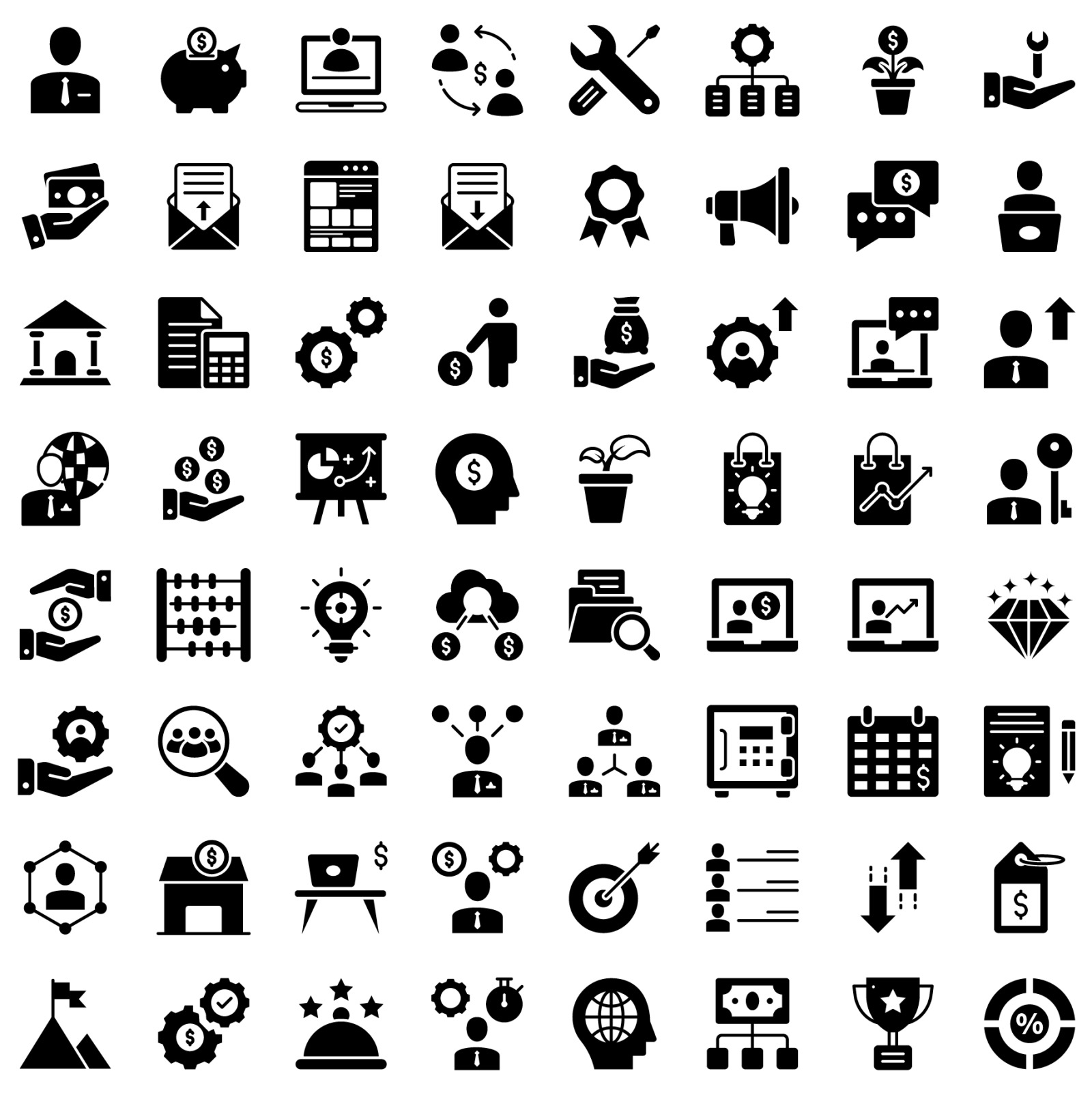 60+ Business Colored Line Icons 60+ Business Colored Line Icons