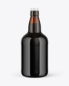 Amber Glass Port Wine Bottle Mockup