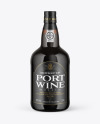 Amber Glass Port Wine Bottle Mockup