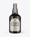 Amber Glass Port Wine Bottle Mockup