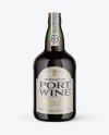 Green Glass Port Wine Bottle Mockup