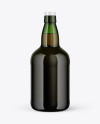 Green Glass Port Wine Bottle Mockup