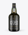 Green Glass Port Wine Bottle Mockup