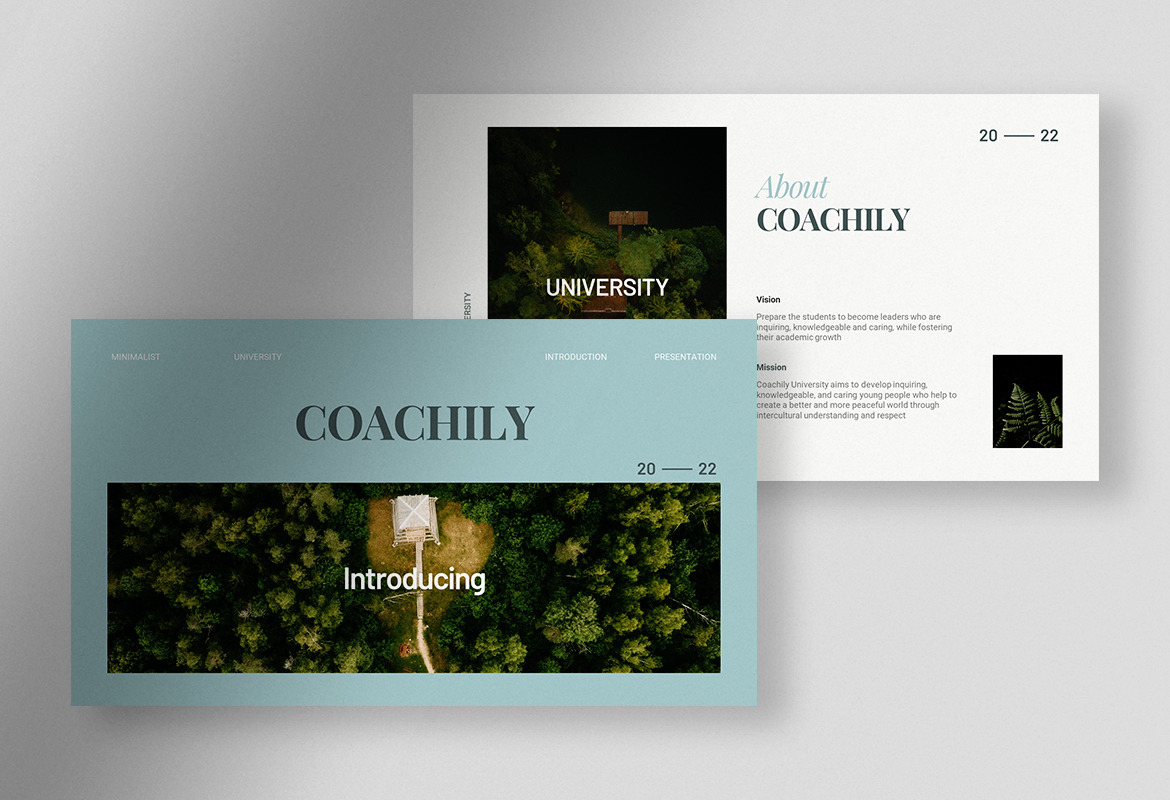 Coachily - Aqua Marine Minimalist University Introduction Presentation Coachily - Aqua Marine Minimalist University Introduction Presentation
