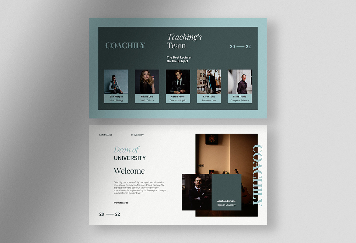 Coachily - Aqua Marine Minimalist University Introduction Presentation Coachily - Aqua Marine Minimalist University Introduction Presentation