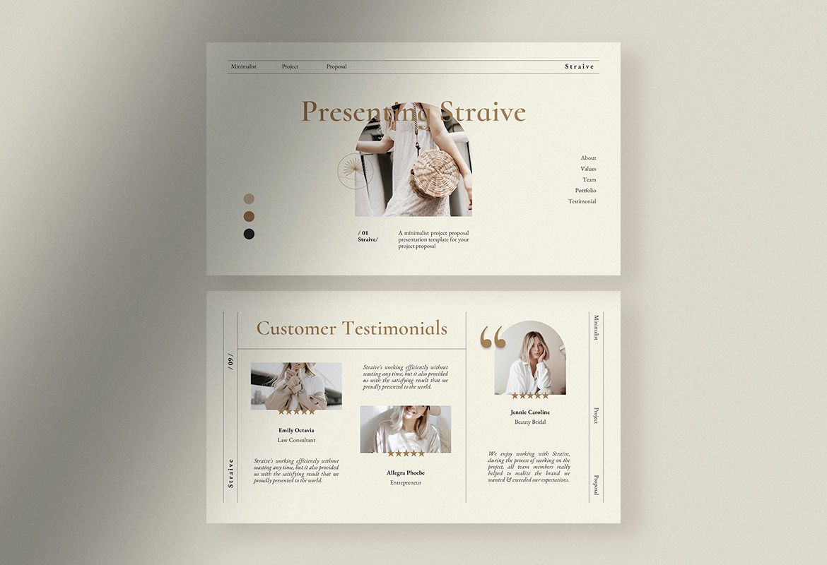 Straive - Peanut Butter Minimalist Project Proposal Presentation