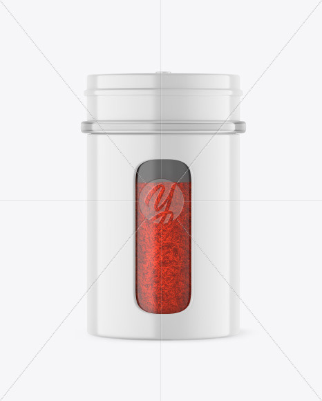 Glossy Spice Jar w/ Paprika Mockup