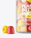Plastic Bottle with Gummies Mockup Plastic Bottle with Gummies Mockup