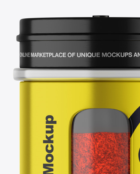 Metallic Spice Jar w/ Paprika Mockup