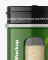 Glossy Spice Jar w/ Granulated Garlic Mockup