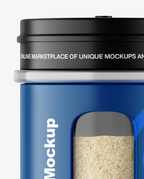 Matte Spice Jar w/ Granulated Garlic Mockup