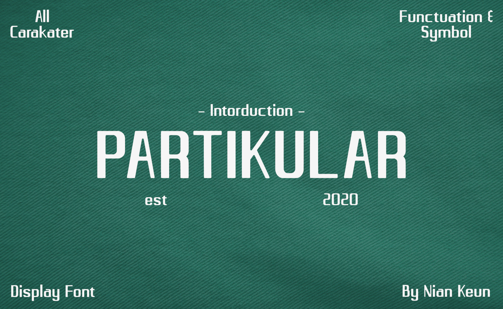Partikular Font Partikular Font