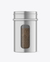 Metallic Spice Jar w/ Black Pepper Mockup