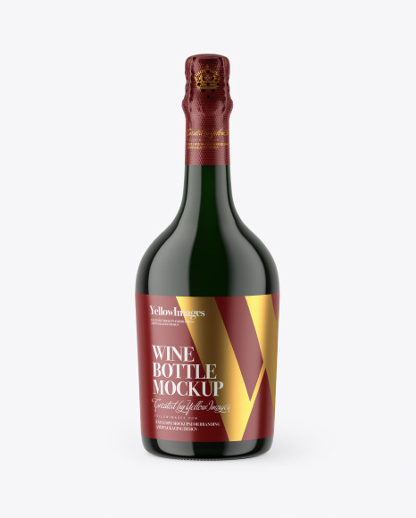 Dark Glass Champaign Bottle Mockup - Cocktail mockup