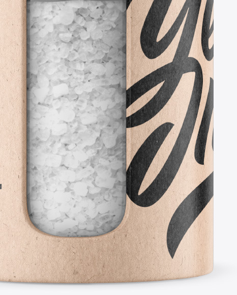 Matte Spice Jar w/ Salt Mockup