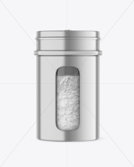 Metallic Spice Jar w/ Salt Mockup