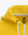 Raglan Full-Zip Hoodie Mockup - Front View