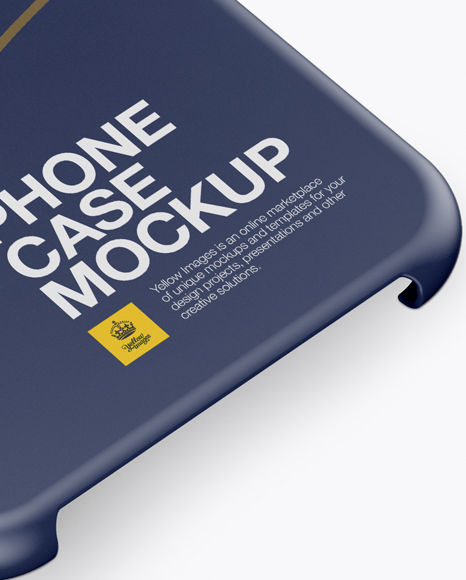 Phone Case Mockup - Half Side View (High-Angle Shot)