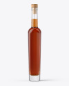 Clear Glass Bottle with Cognac Mockup