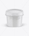 Glossy Ice Cream Cup Mockup (High-Angle Shot)