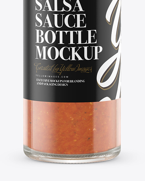 125ml Salsa Sauce Bottle Mockup - Free Download Images High Quality PNG