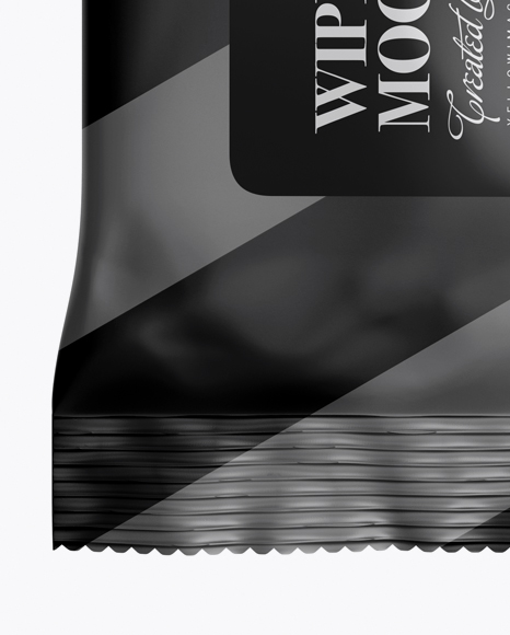 Matte Wet Wipes Pack Mockup - Front View