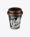 Matte Coffee Cup Mockup (High-Angle Shot)