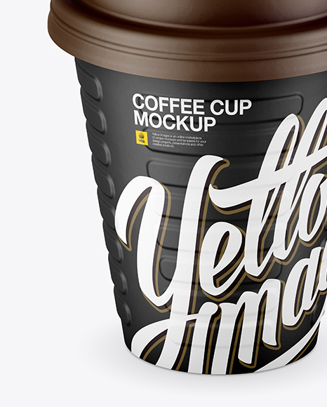 Matte Coffee Cup Mockup (High-Angle Shot)