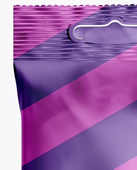 Matte Metallic Wet Wipes Pack Mockup - Front View