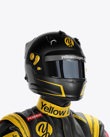 F1 Racing Kit Mockup - Half Side View