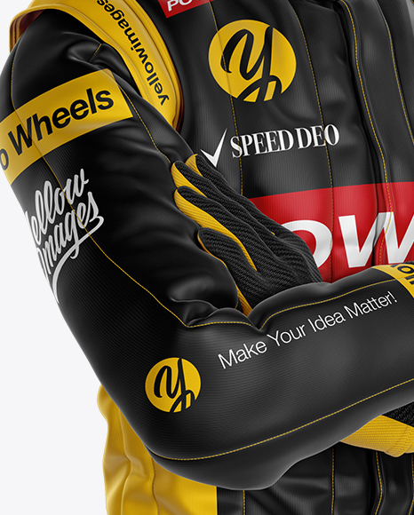 F1 Racing Kit Mockup - Half Side View