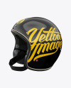 Vintage Motorcycle Helmet Mockup - Left Half Side View